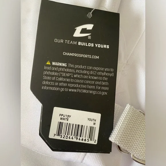 CHAMPRO Safety Integrated Football Practice Pants, Youth Medium